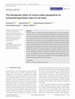 Research paper thumbnail of The therapeutic effect of cerium oxide nanoparticle on ischaemia/reperfusion injury in rat testis