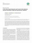 Research paper thumbnail of A New Direct Speed Estimation and Control of the Induction Machine Benchmark: Design and Experimental Validation