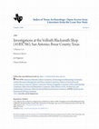 Research paper thumbnail of Investigations at the Vollrath Blacksmith Shop (41BX786), San Antonio, Bexar County, Texas