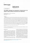 Research paper thumbnail of The RANKL expression and osteoclast in alveolar bone of rat diabetic model at different mechanical force application