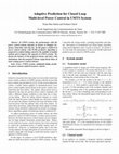 Research paper thumbnail of Adaptive Prediction for Closed Loop Multilevel Power Control in UMTS System