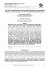 Research paper thumbnail of The Effect of Innovation Types on the Performance of Small and Medium-Sized Enterprises in the Sekondi-Takoradi Metropolis