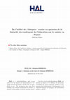 Research paper thumbnail of De l'utilité de s'éduquer : remise en question de la linéarité du rendement de l'éducation sur le salaire en France