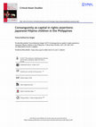 Research paper thumbnail of Consanguinity as capital in rights assertions: Japanese-Filipino children in the Philippines