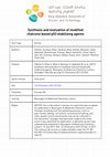 Research paper thumbnail of Synthesis and evaluation of modified chalcone based p53 stabilizing agents