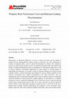 Research paper thumbnail of Property Risk, Foreclosure Costs and Rational Lending Discrimination