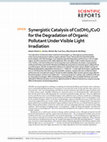 Research paper thumbnail of Synergistic Catalysis of Co(OH)2/CuO for the Degradation of Organic Pollutant Under Visible Light Irradiation