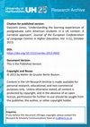 Research paper thumbnail of Understanding the learning experiences of postgraduate Latin American students in a UK context: A narrative approach