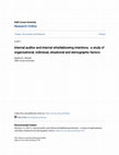 Research paper thumbnail of Internal Auditor and Internal Whistleblowing Intentions : A Study of Organisational, Individual, Situational and Demographic Factors