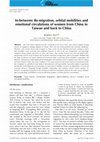 Research paper thumbnail of In-between: Re-migration, orbital mobilities and emotional circulations of women from China to Taiwan and back to China