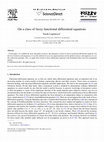 Research paper thumbnail of On a class of fuzzy functional differential equations