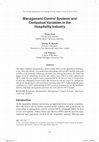 Research paper thumbnail of Management Control Systems and Contextual Variables in the Hospitality Industry