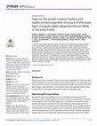 Research paper thumbnail of Tiger on the prowl: Invasion history and spatio-temporal genetic structure of the Asian tiger mosquito Aedes albopictus (Skuse 1894) in the Indo-Pacific