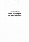 Research paper thumbnail of From Speech Acts to Speech Actions