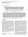 Research paper thumbnail of Impact of online service quality on customer satisfaction in banking sector of Pakistan