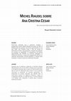 Research paper thumbnail of Michel Riaudel sobre Ana Cristina Cesar