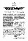 Research paper thumbnail of Complete atrioventricular block complicating inferior acute wall myocardial infarction: Short- and long-term prognosis