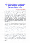 Research paper thumbnail of Brutal Killing, De-humanizing of IDPs in Assam: A Gross Violation of Human Rights and Land Policy