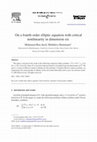 Research paper thumbnail of On a fourth order elliptic equation with critical nonlinearity in dimension six