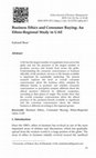 Research paper thumbnail of Business Ethics and Consumer Buying: An Ethno-Regional Study in UAE