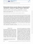 Research paper thumbnail of Relationship between genetic distances and postzygotic reproductive isolation in diploid Fragaria (Rosaceae)