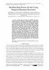 Research paper thumbnail of Modified Ring Power Divider Using Stepped-Impedance Resonator