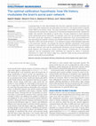 Research paper thumbnail of The optimal calibration hypothesis: how life history modulates the brain's social pain network