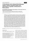 Research paper thumbnail of A derivatization assay using gaschromatography/negative chemical ionization tandem mass spectrometry to quantify 3-nitrotyrosine in human plasma