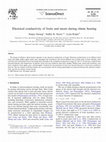 Research paper thumbnail of Electrical conductivity of fruits and meats during ohmic heating