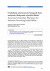 Research paper thumbnail of Sobre la conferencia "Ciudadanía americana: la búsqueda de la inclusión". Releyendo a Judith Shklar * American Citizenship: The Quest for Inclusion. Revisiting Judith Shklar