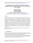 Research paper thumbnail of A Methodology for Documenting Key Knowledge Through the Application of Knowledge Audit Techniques: The Case of a Mexican Pulp Company