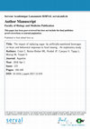 Research paper thumbnail of The impact of replacing sugar- by artificially-sweetened beverages on brain and behavioral responses to food viewing - An exploratory study