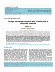 Research paper thumbnail of Foreign exchange exposure and its reflection in corporate finances