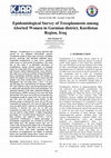 Research paper thumbnail of Epidemiological Survey of Toxoplasmosis among Aborted Women in Garmian district, Kurdistan Region, Iraq