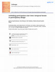 Research paper thumbnail of Unfolding participation over time: temporal lenses in participatory design