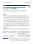 Research paper thumbnail of Physiotherapy for epidermolysis bullosa: clinical practice guidelines