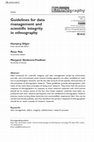 Research paper thumbnail of Guidelines for data management and scientific integrity in ethnography