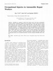 Research paper thumbnail of Occupational Injuries in Automobile Repair Workers