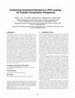 Research paper thumbnail of Enhancing investment decisions in P2P lending: an investor composition perspective