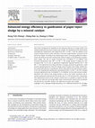 Research paper thumbnail of Enhanced energy efficiency in gasification of paper-reject sludge by a mineral catalyst