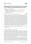 Research paper thumbnail of Optimizing State Forest Institutions for Forest People: A Case Study on Social Sustainability from Tunisia