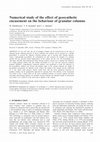 Research paper thumbnail of Numerical study of the effect of geosynthetic encasement on the behaviour of granular columns