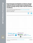 Research paper thumbnail of Experimental investigation of phase change material (PCM) incorporated composite flat roof for energy-saving under Iraq hot climate conditions