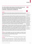 Research paper thumbnail of An online healthy relationship tool and safety decision aid for women experiencing intimate partner violence (I-DECIDE): a randomised controlled trial