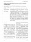 Research paper thumbnail of Disabling neurological syndromes: prevalence amongst hospitalized neurological patients