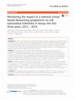 Research paper thumbnail of Monitoring the impact of a national school based deworming programme on soil-transmitted helminths in Kenya: the first three years, 2012 – 2014