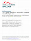 Research paper thumbnail of Trace amines produced by skin bacteria accelerate wound healing in mice