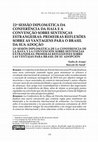 Research paper thumbnail of 22ª Sessão Diplomática da Conferência da Haia e a Convenção sobre sentenças estrangeiras: Primeiras reflexões sobre as vantagens para o Brasil da sua adoção