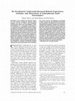 Research paper thumbnail of Do psychiatrists understand research-related experiences, attitudes, and motivations of schizophrenia study participants?