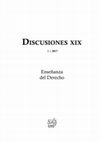 Research paper thumbnail of Discusiones XIX: Educación legal